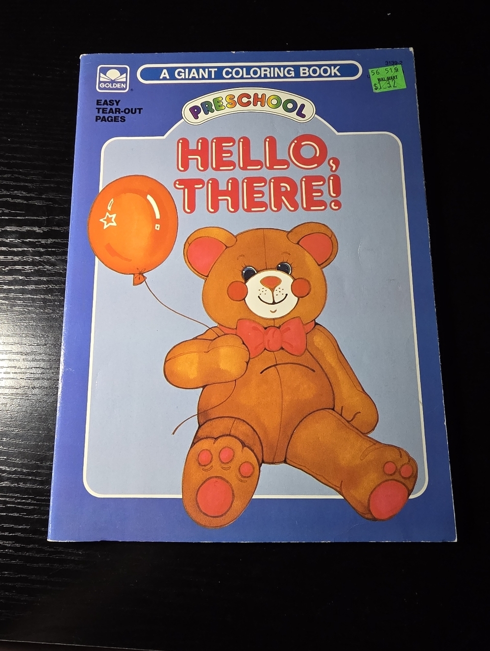 Vintage 1987 Golden A Giant Coloring Book Preschool Hello There